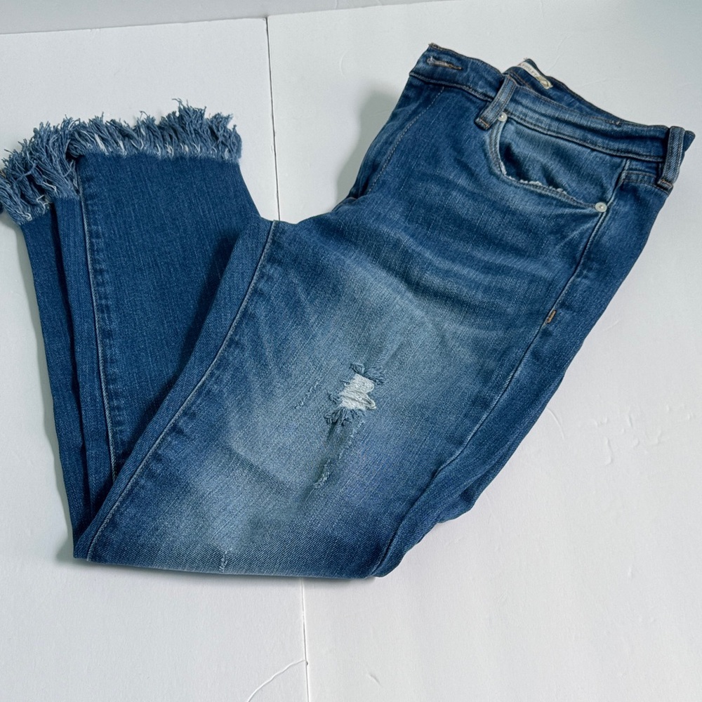 Chelsea & Violet Denim Jeans with Frayed Hem